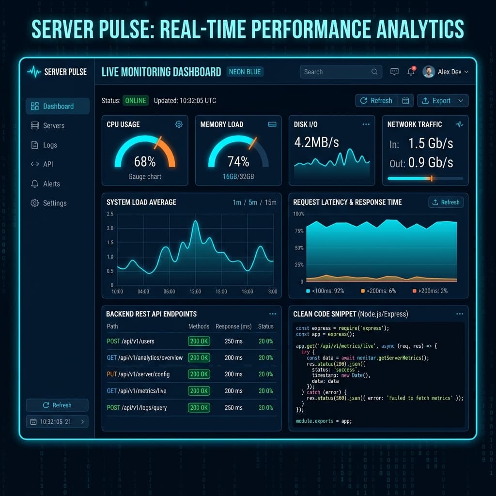 Web Dashboard Interface